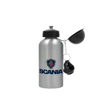 Scania, Metallic water jug, Silver, aluminum 500ml