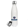 Scania, Μεταλλικό παγούρι θερμός Λευκό (Stainless steel), διπλού τοιχώματος, 500ml