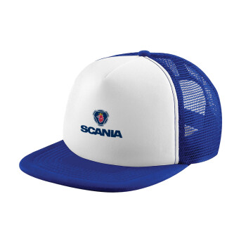 Scania, Καπέλο Ενηλίκων Soft Trucker με Δίχτυ Blue/White (POLYESTER, ΕΝΗΛΙΚΩΝ, UNISEX, ONE SIZE)