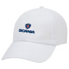 Scania, Καπέλο ενηλίκων Jockey Λευκό (snapback, 5-φύλλο, unisex)