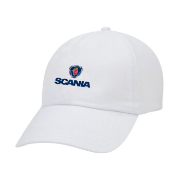 Scania, Καπέλο Baseball Λευκό (5-φύλλο, unisex)