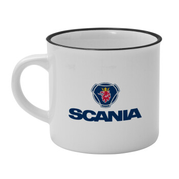 Scania, Κούπα κεραμική vintage Λευκή/Μαύρη 230ml