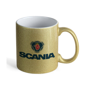 Scania, Κούπα Χρυσή Glitter που γυαλίζει, κεραμική, 330ml