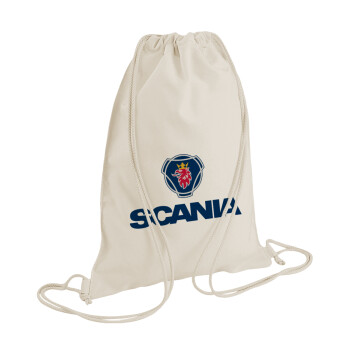 Scania, Τσάντα πλάτης πουγκί GYMBAG natural (28x40cm)