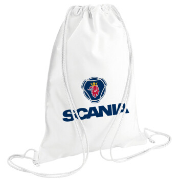 Scania, Τσάντα πλάτης πουγκί GYMBAG λευκή (28x40cm)