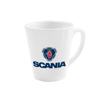 Scania, Κούπα κωνική Latte Λευκή, κεραμική, 300ml