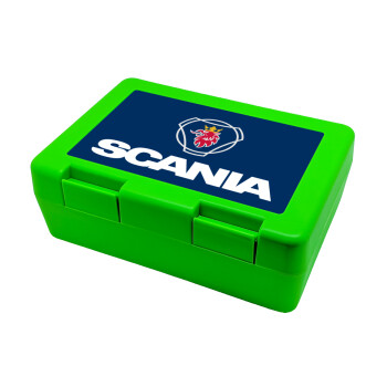 Scania, Children's cookie container GREEN 185x128x65mm (BPA free plastic)