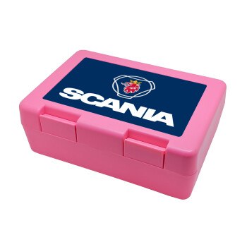 Scania, Children's cookie container PINK 185x128x65mm (BPA free plastic)