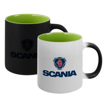 Scania, Κούπα Μαγική εσωτερικό πράσινο, κεραμική 330ml που αλλάζει χρώμα με το ζεστό ρόφημα (1 τεμάχιο)