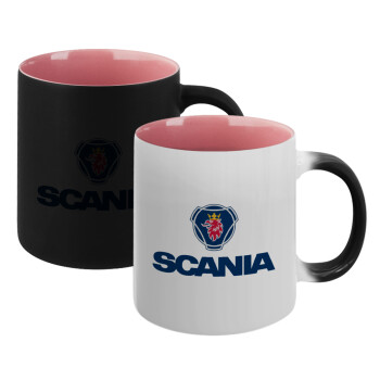 Scania, Κούπα Μαγική εσωτερικό ΡΟΖ, κεραμική 330ml που αλλάζει χρώμα με το ζεστό ρόφημα (1 τεμάχιο)