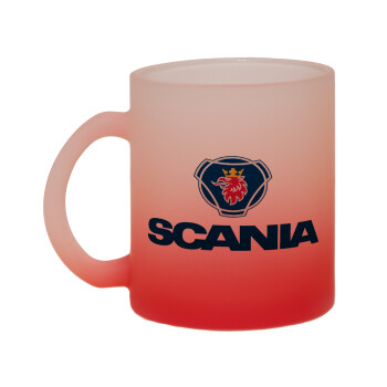 Scania, Κούπα γυάλινη δίχρωμη με βάση το κόκκινο ματ, 330ml