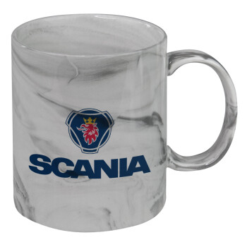 Scania, Κούπα κεραμική, marble style (μάρμαρο), 330ml