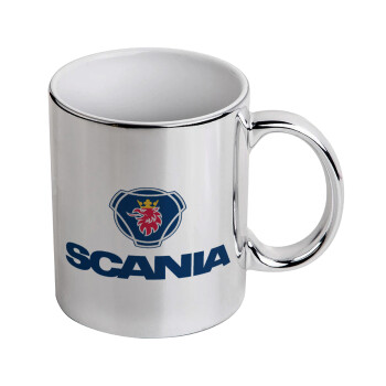 Scania, Κούπα κεραμική, ασημένια καθρέπτης, 330ml