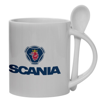 Scania, Κούπα, κεραμική με κουταλάκι, 330ml (1 τεμάχιο)