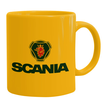 Scania, Ceramic coffee mug yellow, 330ml (1pcs)