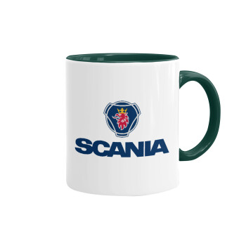 Scania, Κούπα χρωματιστή πράσινη, κεραμική, 330ml