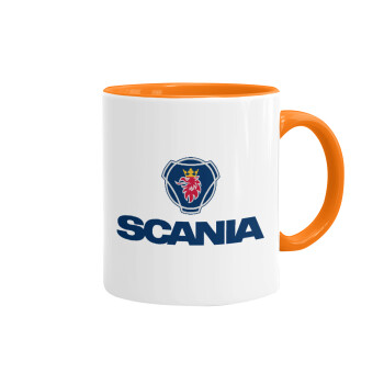 Scania, Κούπα χρωματιστή πορτοκαλί, κεραμική, 330ml