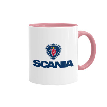 Scania, Κούπα χρωματιστή ροζ, κεραμική, 330ml