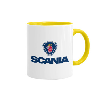 Scania, Κούπα χρωματιστή κίτρινη, κεραμική, 330ml