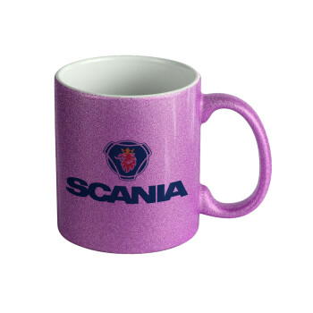 Scania, Κούπα Μωβ Glitter που γυαλίζει, κεραμική, 330ml