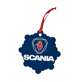 Scania, Χριστουγεννιάτικο στολίδι snowflake ξύλινο 7.5cm