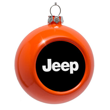 Jeep, Orange Christmas tree ornament bauble 8cm