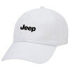 Jeep, Καπέλο ενηλίκων Jockey Λευκό (snapback, 5-φύλλο, unisex)