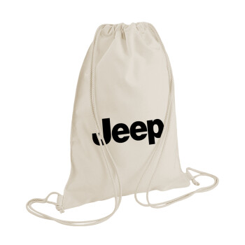 Jeep, Τσάντα πλάτης πουγκί GYMBAG natural (28x40cm)
