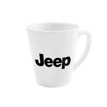 Jeep, Κούπα κωνική Latte Λευκή, κεραμική, 300ml