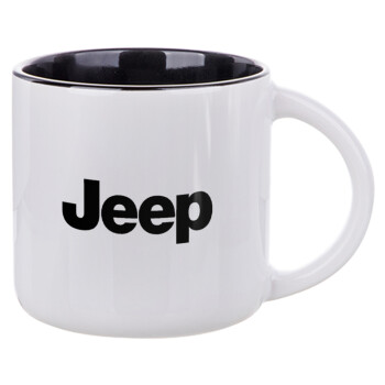 Jeep, Κούπα κεραμική 400ml Λευκή/Μαύρη