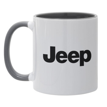 Jeep, Mug colored grey, ceramic, 330ml