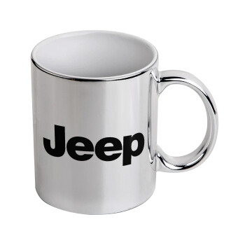 Jeep, Mug ceramic, silver mirror, 330ml