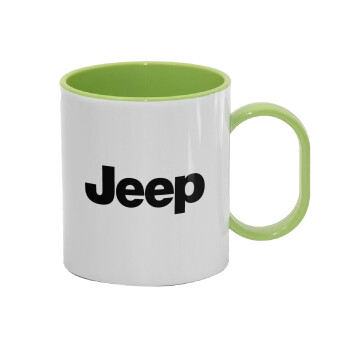 Jeep, Κούπα (πλαστική) (BPA-FREE) Polymer Πράσινη για παιδιά, 330ml