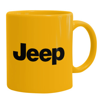 Jeep, Κούπα, κεραμική κίτρινη, 330ml
