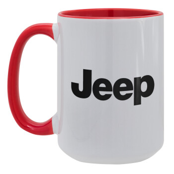 Jeep, Κούπα Mega 15oz, κεραμική Κόκκινη, 450ml