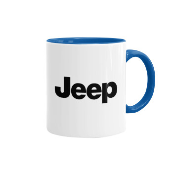 Jeep, Κούπα χρωματιστή μπλε, κεραμική, 330ml