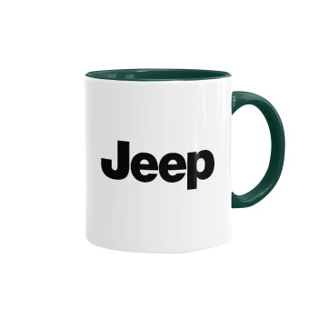 Jeep, Κούπα χρωματιστή πράσινη, κεραμική, 330ml