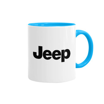 Jeep, Κούπα χρωματιστή γαλάζια, κεραμική, 330ml