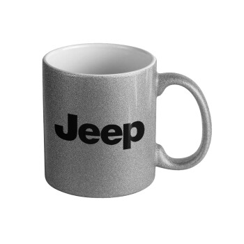 Jeep, Κούπα Ασημένια Glitter που γυαλίζει, κεραμική, 330ml