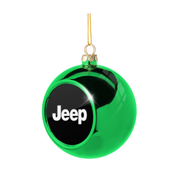 Jeep, Χριστουγεννιάτικη μπάλα δένδρου Πράσινη 8cm