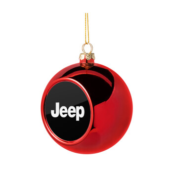 Jeep, Χριστουγεννιάτικη μπάλα δένδρου Κόκκινη 8cm