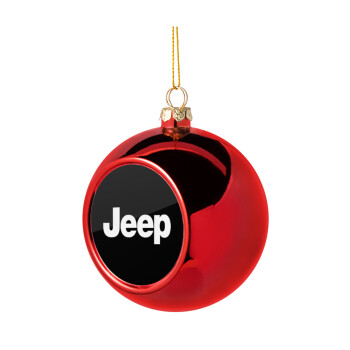 Jeep, Christmas tree ball Red 8cm