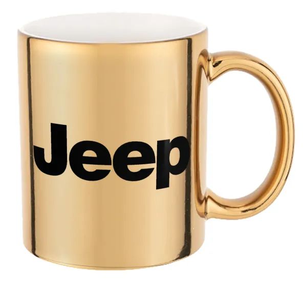 Jeep — Mug ceramic, gold mirror, 330ml