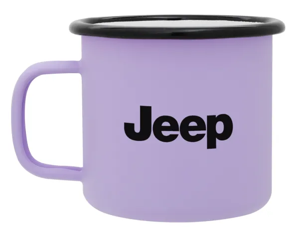 Jeep — Metal enamel mug, matte light pastel purple, 360ml