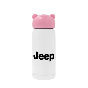 Jeep, Ροζ ανοξείδωτο παγούρι θερμό (Stainless steel), 320ml