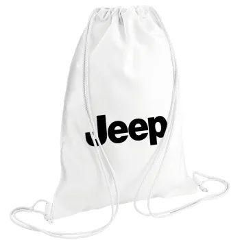 Jeep, Backpack pouch GYMBAG white (28x40cm)