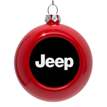 Jeep, Red Christmas tree ornament bauble 8cm