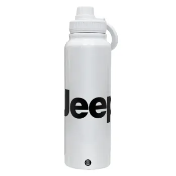 Jeep, Θερμός 1L Ανοξείδωτο με Βάση Κινητού & Διπλά Τοιχώματα