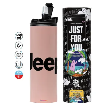 Jeep, Tumbler stainless steel PINK 600ml
