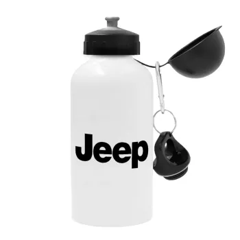 Jeep, Metal water bottle, White, aluminum 500ml